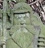 Bishmonten Closeup - Meiji Period Stone Statue
