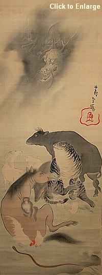 12 Zodiac Animals & Zodiac Calendar - Buddhism in Japan and China