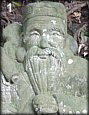 Fukurokuju Closeup - God of Longevity, Stone Statue, Early Showa Era
