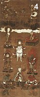 Shogun Jizo with attendants (including Shoteki Bishamon)