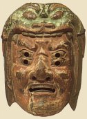 Kendatsuba, 12th Century Gyoudoumen Mask, Treasure of Houryuu-ji Temple