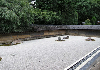 Rock garden at Ryoanji Zen Temple in Kyoto