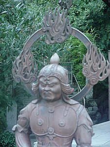 Jikokuten at Hase Dera in Kamakura (metal statue; Shitenno)
