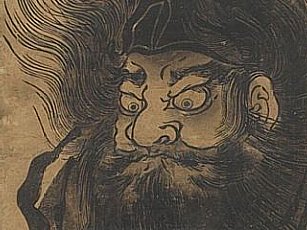 Closeup of woodblock by Toyoharu Utagawa,