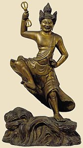 Zao Gongen, Gilt Bronze, 13th Century, now held by Osaka Municipal Museum of Art