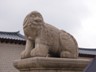 Stone lion effigy at Chang Deok Gung Palace in Seoul, Korea. 