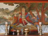 Painting of Tiger & the Mountain Spirit at Gapsa Temple. The Mountain Spirit is one of three spirits worshiped widely in Korea. (1) Mountain Spirit, who governs material wealth and shown with a tiger; (2) Lord of the Big Dipper, who governs human fortune & longevity; and (3) Dokseong, an enlightened hermit who blesses the people. The three also represent (1) Shamanism, (2) Taoism, and (3) Buddhism respectively. 