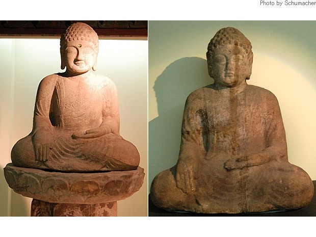 Stone Medicine Buddha (Bhaiṣajyaguru, 薬師如来) at the Dongguk University Museum. The one to your left is dated to the Unified Silla Period.