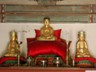 Shakamuni (Historical Buddha) and attendants. Hall dedicated to 16 Disciples of Buddha, Magoksa Temple.