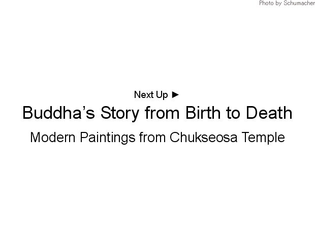 Modern illustrations of Buddha's life story. Chukseosa Temple.