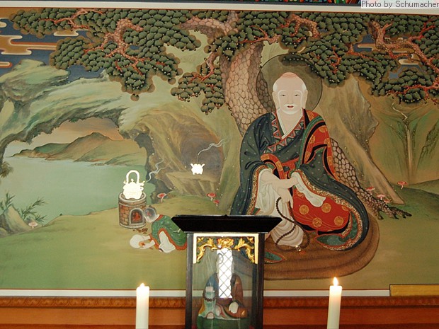Painting of Dokseong, the enlightened hermit and solitary spirit, at Seokjongsa Temple.