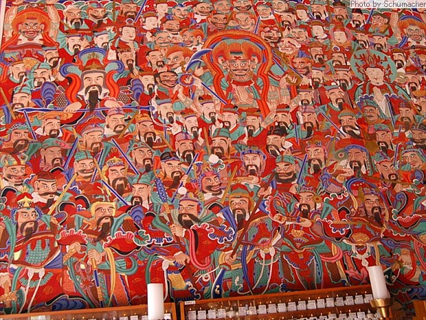 Painting of Buddhist deities at Gapsa Temple.