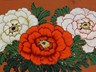 Peony flowers 牡丹 at Chukseosa Temple. Painted on a wooden panel.