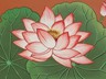Lotus flower 華 at Chukseosa Temple. Painted on a wooden panel.