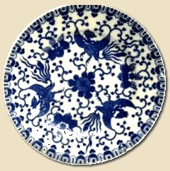 Phoenix Porcelain Plate - Ruby Lane Item A500 (from web online store)