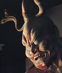 Maschera giapponese Niō dorata - Agyo brute force - KONGO RIKISHI