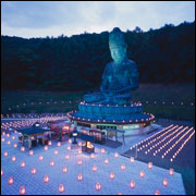 Lighting Ceremony for the Respose of Dead Souls, Showa Daibutsu, Seiryuu-ji Temple, Aomori