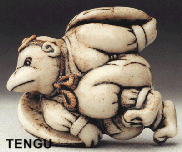 Tengu - The Slayer of Vanity - Ivory Netsuke, Period Unknown