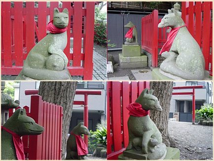 Fox Gods near Tsurugaoka Hachimangu Shrine in Kamakura