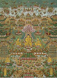 Taima Mandala. The Mandala of Taima devoted to Amida Nyorai and the Pure Land