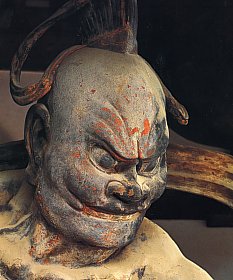 Maschera giapponese Niō dorata - Agyo brute force - KONGO RIKISHI