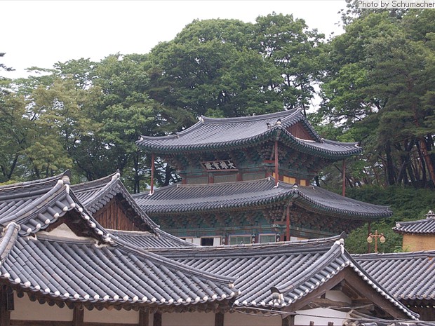Roofs at Magoksa Temple.